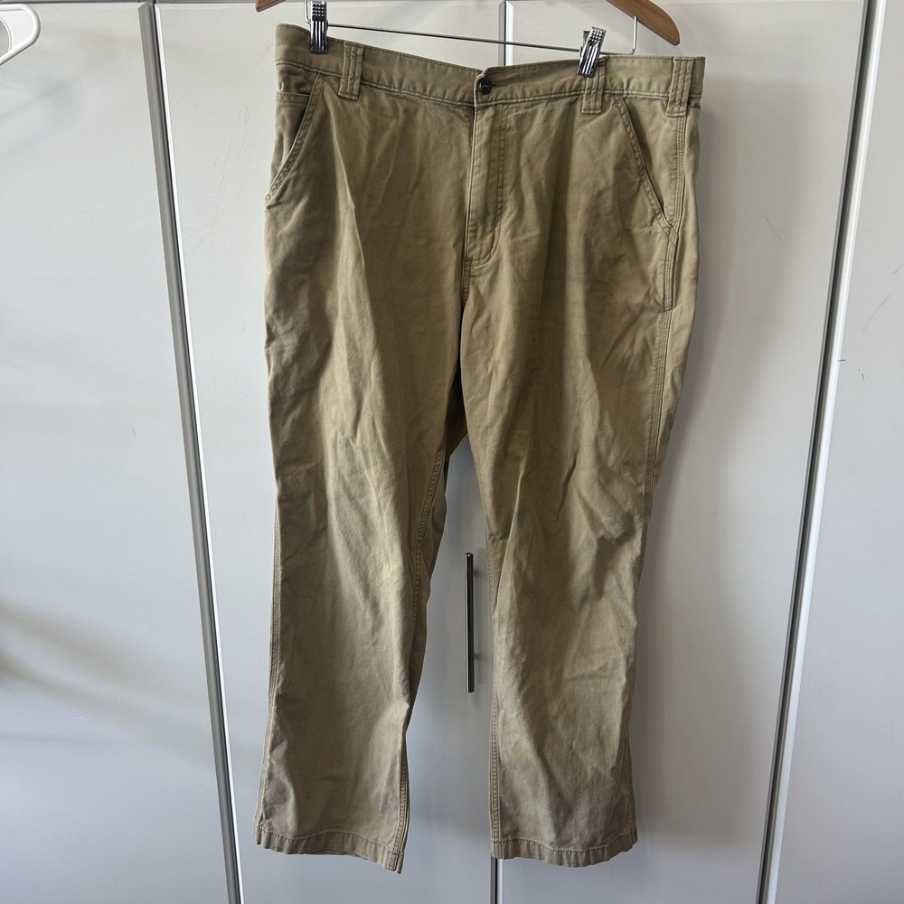 Carhartt Relaxed Fit Canvas Work Pants Khaki Tan 38x32 Utility Trousers